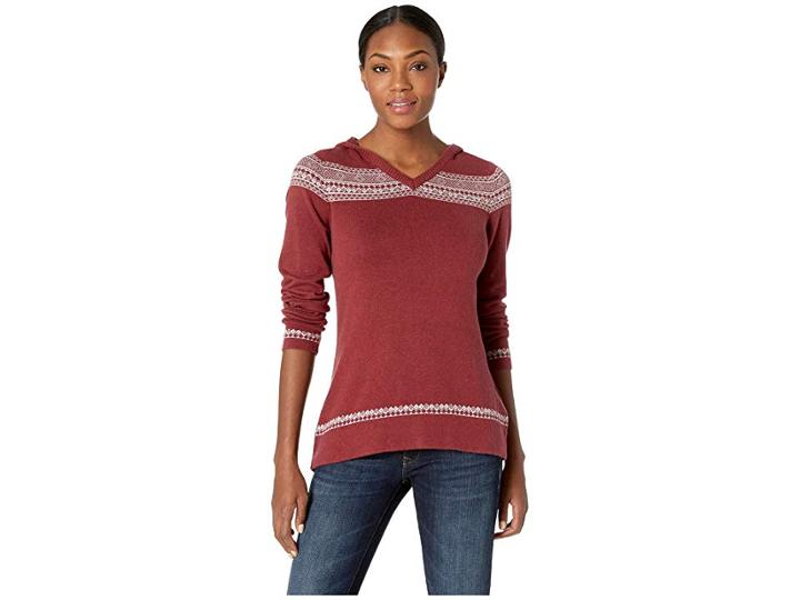 Aventura Clothing Sophia Sweater (tibetan Red/grey Ice) Women's Sweater