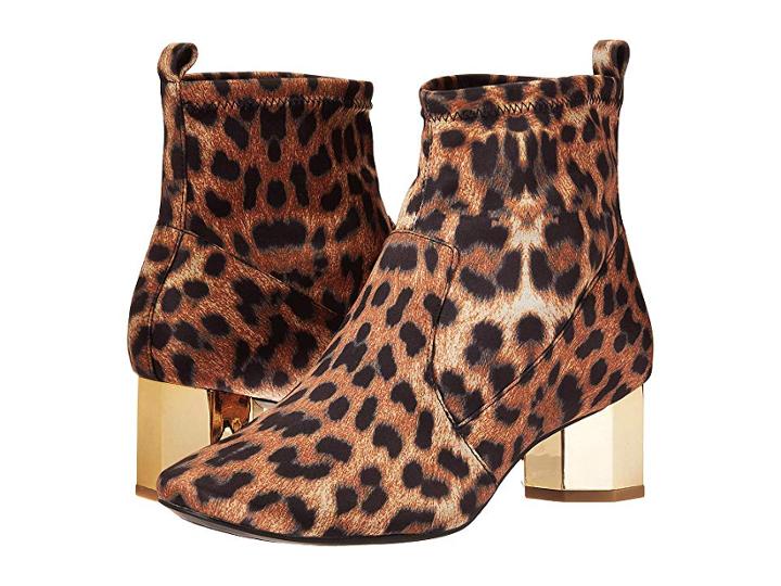 Katy Perry The Daina (black/brown Leopard Print Stretch Satin) Women's Shoes