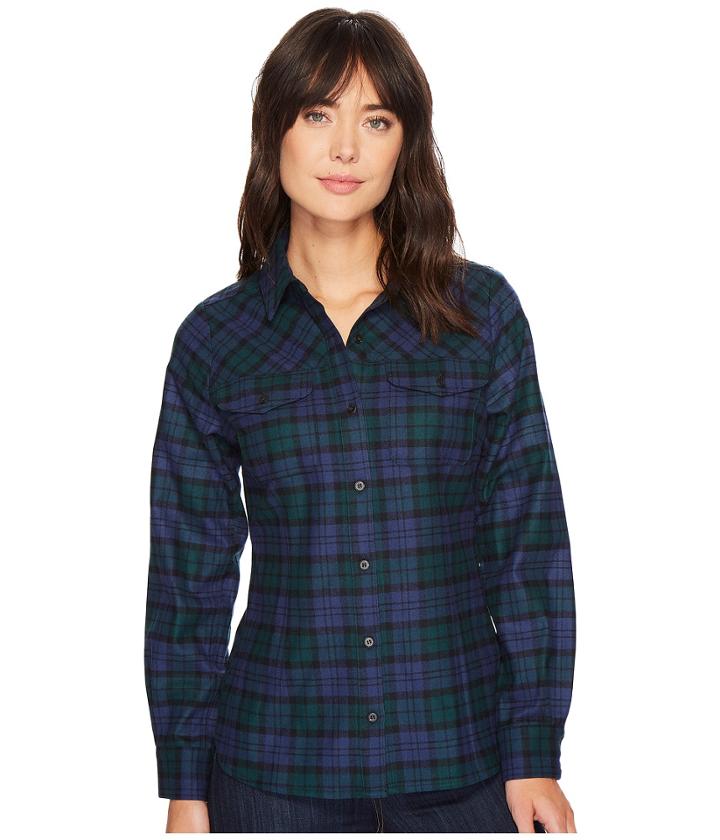 Pendleton Christina Plaid Shirt (black Watch Plaid) Women's Long Sleeve Button Up