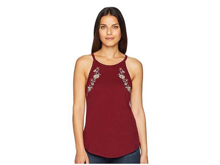 Cruel High Neck Tank Top (burgundy) Women's Sleeveless