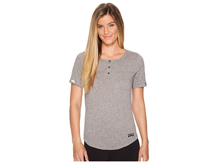 Pearl Izumi Versa Short Sleeve Henley (smoked Pearl) Women's Clothing