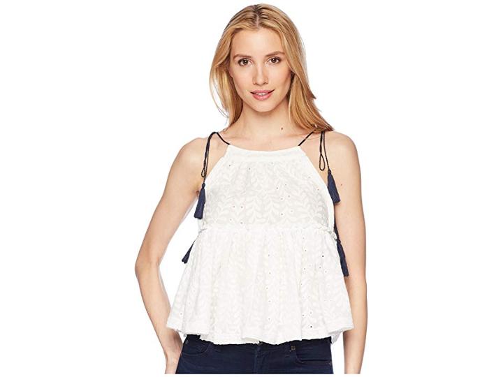 Bishop + Young Rene Crotchet Top (white) Women's Clothing