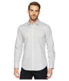 Calvin Klein Long Sleeve Seersucker Shirt (standard White) Men's Clothing