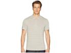 John Varvatos Collection Short Sleeve Stripe Zip Polo K2324u2 (wheat) Men's Clothing