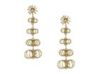 Kenneth Jay Lane 3 Gold Open Wire Flowers Post Earrings (gold) Earring