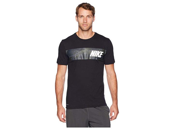 Nike Dry Tee Dri-fit Cotton Block Camo (black/dark Grey) Men's Clothing