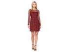 Adrianna Papell Delicate Chevron Fit And Flare (pale Mahogany) Women's Dress