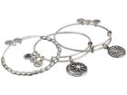 Alex And Ani Path Of Life Cosmic Balance Bracelet Set (silver) Bracelet