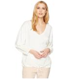 Splendid V-neck Blousant Top (off-white) Women's Blouse