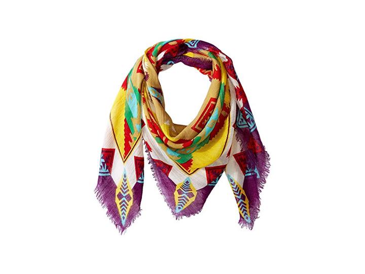 Polo Ralph Lauren Beacon Square Scarf (beige Multi) Scarves