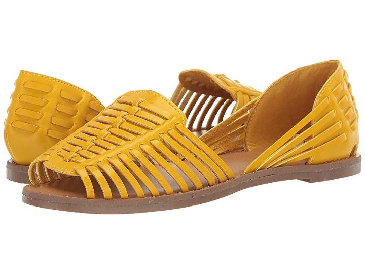 Mia Pandora (yellow) Women's Flat Shoes