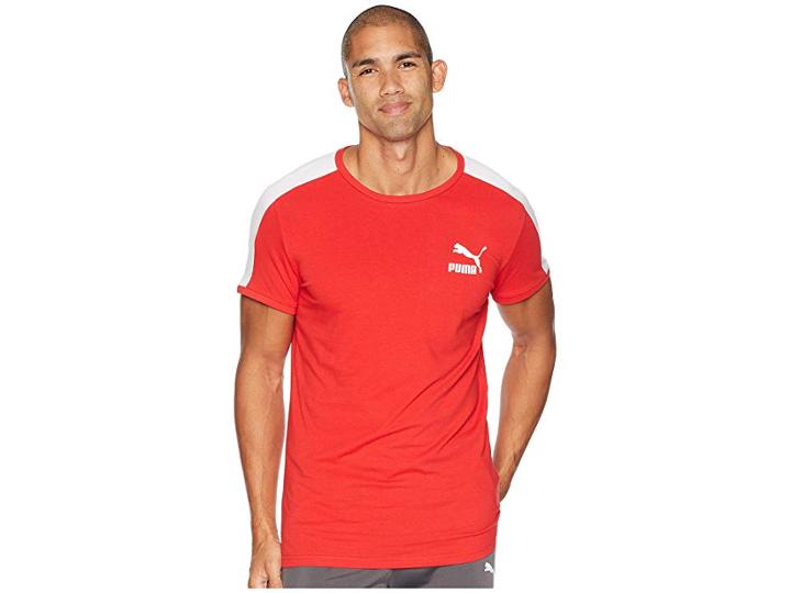 Puma Classics T7 T-shirt Slim (ribbon Red) Men's T Shirt