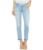 Hudson Collin Skinny Crop Released Hem Flap Pocket Jeans In Light Azure (light Azure) Women's Jeans
