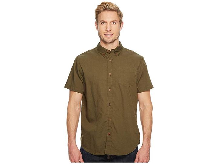 Prana Broderick Standard (cargo Green) Men's Short Sleeve Button Up