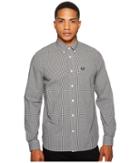 Fred Perry Long Sleeve Classic Gingham Shirt (black) Men's Clothing