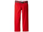 Polo Ralph Lauren Kids Belted Stretch Skinny Chino (little Kids) (faded Red) Boy's Casual Pants