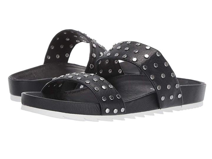 J/slides Erika (black Leather) Women's Shoes
