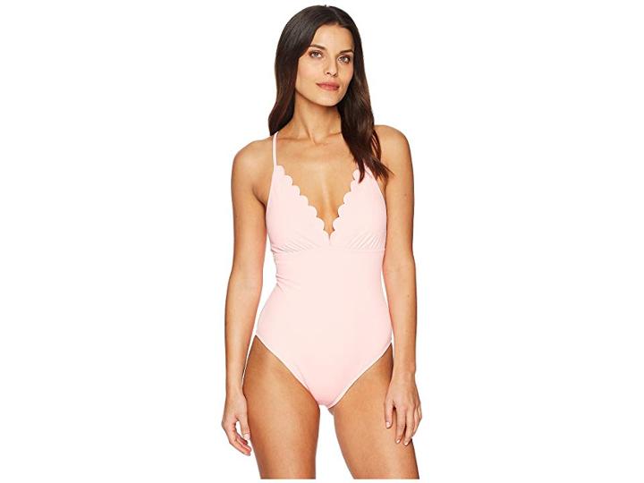 La Blanca Petal Pusher Halter One-piece (light Coral) Women's Swimsuits One Piece