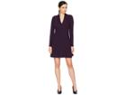 Karen Kane Mock Neck Taylor Dress (eggplant) Women's Dress