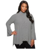 B Collection By Bobeau Plus Size Anna Mock Neck (blue Nights) Women's Clothing