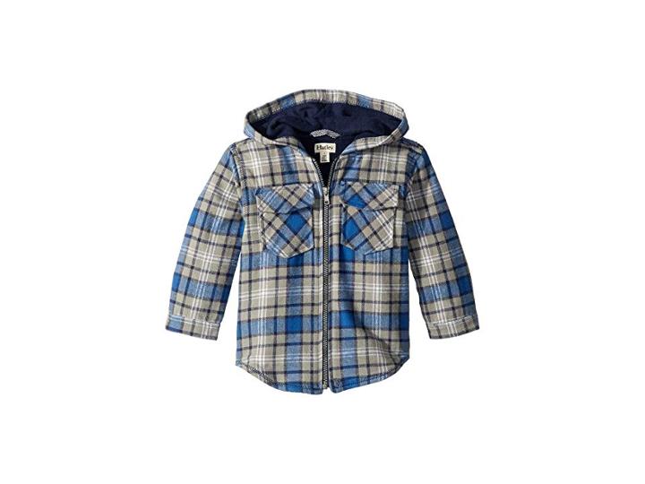 Hatley Kids Blue Plaid Full Zip Hoodie (toddler/little Kids/big Kids) (blue) Boy's Sweatshirt