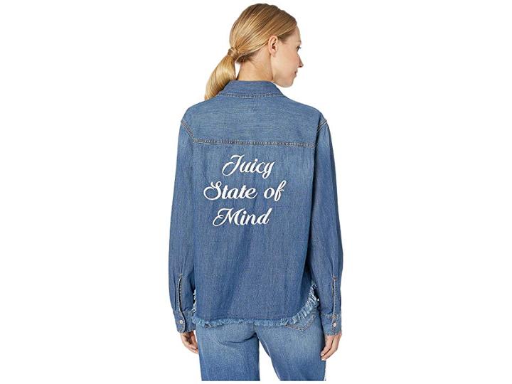 Juicy Couture Juicy State Of Mind Chambray Shirt (sunset Wash) Women's Clothing