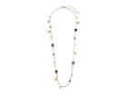 Rebecca Minkoff Blair Beaded Ball Stations Necklace (black/white/gold) Necklace