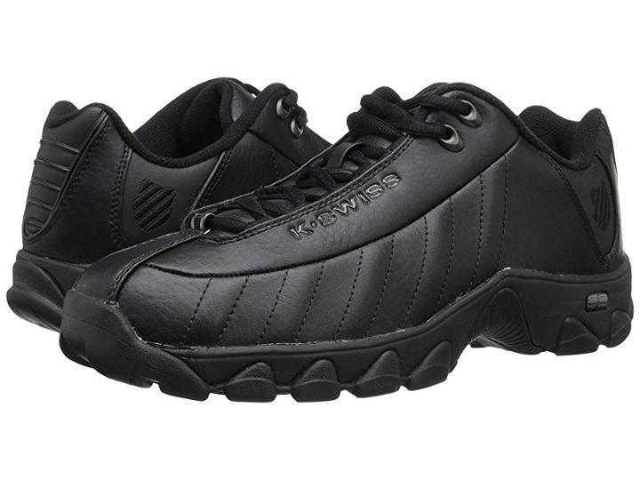 K-swiss St329 Cmftm (black Leather) Men's Cross Training Shoes