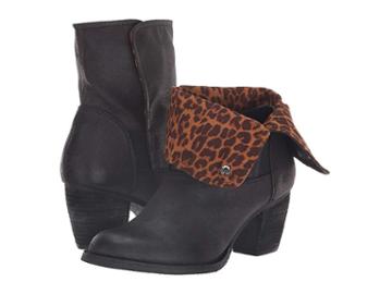 Sbicca Maleena (black/tan/leopard) Women's Pull-on Boots
