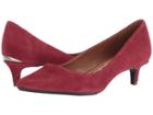 Calvin Klein Gabrianna Pump (red Rock Leather) Women's 1-2 Inch Heel Shoes