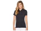 Nike Golf Dry Polo Short Sleeve Stripe (black/anthracite/flat Silver) Women's Clothing