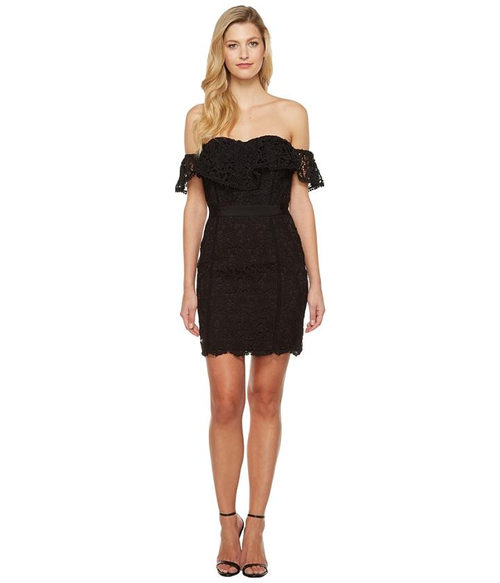 Adelyn Rae Maddie Woven Lace Tube Dress (black) Women's Dress