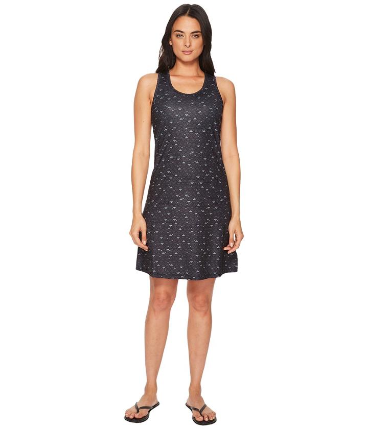 Columbia Saturday Trailtm Ii Knit Dress (black Mountain Triangles Print) Women's Dress