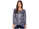 Nally & Millie Blue Floral Print Tunic (multi) Women's Blouse