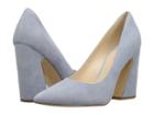 Nine West Henra Block Heel Sandal (powder Blue Isa Kid Suede) High Heels