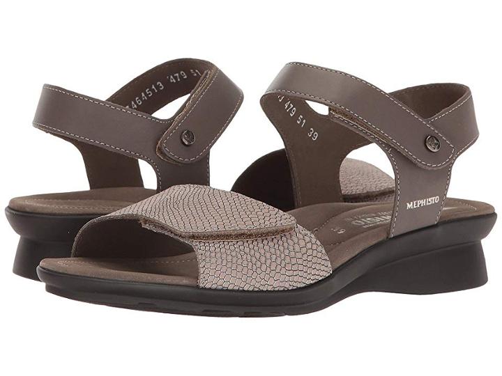 Mephisto Pattie (dark Grey Silk/dark Taupe Python) Women's Shoes