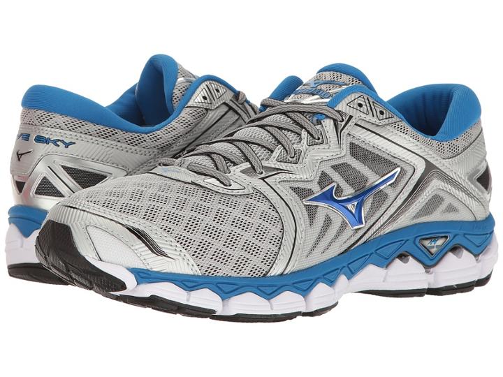 Mizuno Wave Sky (silver/directoire Blue/black) Men's Running Shoes