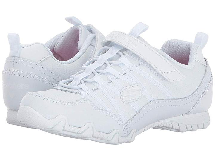 Skechers Kids Biker Ii Rally Time 82270l (little Kid/big Kid) (white) Girl's Shoes