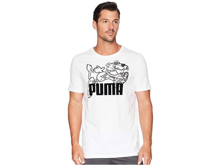 Puma Graphic Retro Sports Tee (white) Men's T Shirt