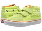 Vans Kids Sk8-mid Reissue V (little Kid/big Kid) ((monster Face) Green/russet Orange) Girls Shoes