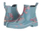 Hunter Refined Blossom Print Chelsea Boot (soft Pine Floral) Women's Rain Boots