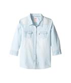 Levi's(r) Kids The Western 3/4 Sleeve Denim Top (big Kids) (bleach Out) Girl's Long Sleeve Button Up