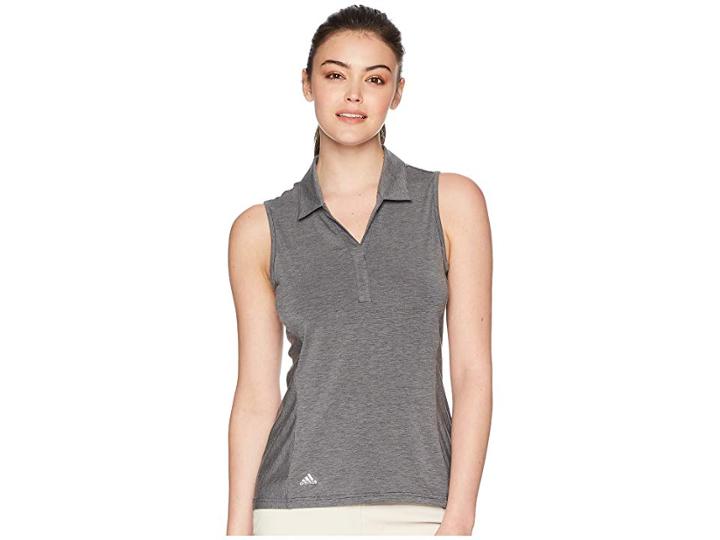 Adidas Golf Rangewear Sleeveless Polo (black) Women's Sleeveless