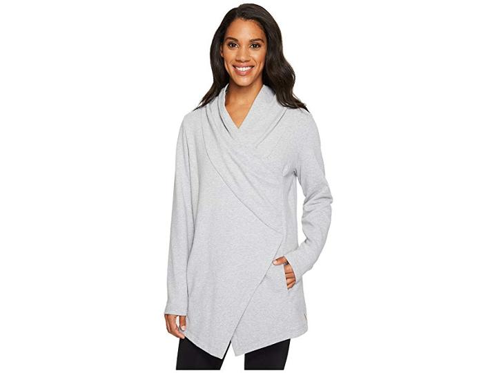 Lucy Calm Heart Pullover (sleet Grey Heather) Women's Long Sleeve Pullover