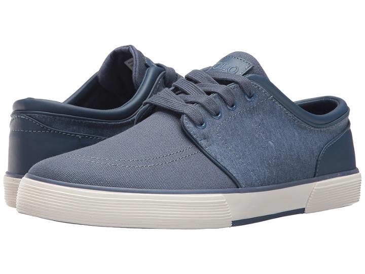 Polo Ralph Lauren Faxon Low (blue Canvas/jersey Heather) Men's Shoes
