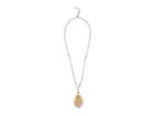 Chan Luu Large Single Stone Necklace On Leather With Chevron Accents (moonstone Mix) Necklace