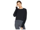 Splendid Studio Fleece Fur Cropped Crew (black) Women's Sweater