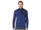 New Balance Nb Heat 1/4 Zip Top (techtonic Blue Heather) Men's Long Sleeve Pullover