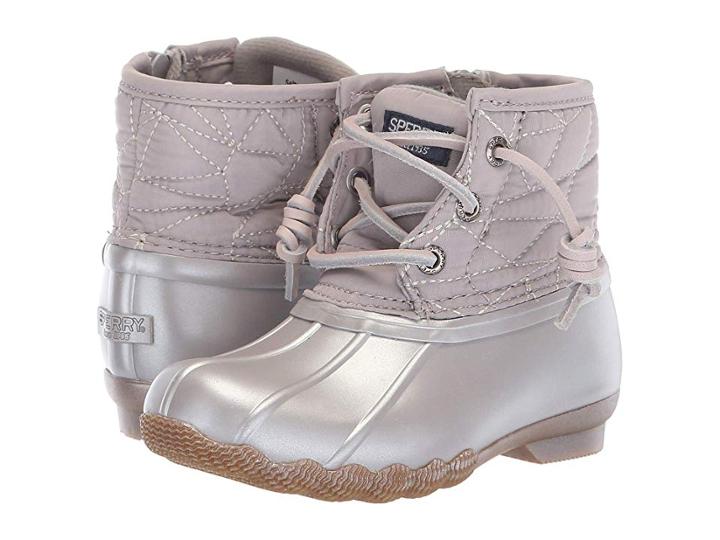 Sperry Kids Saltwater Boot (toddler/little Kid) (gull Grey Synthetic) Kids Shoes