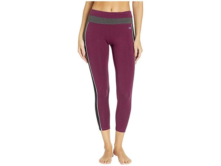 Champion Authentic 7/8 Leggings (dark Berry Purple) Women's Casual Pants